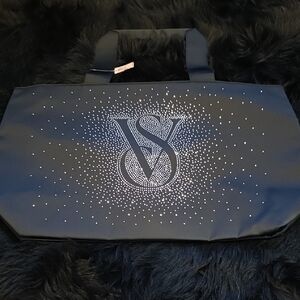 Victoria's Secret Black Tote with Silver Sparkle